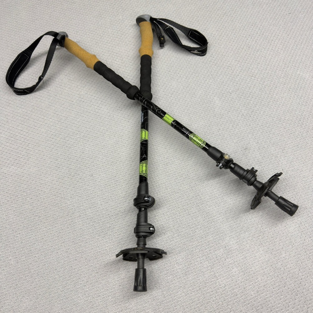 Cascade Mountain Tech Carbon Fiber Trekking Poles Adjustable Hiking Sticks Black